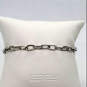 High Intensity Silver Tone Chain Charm Bracelet